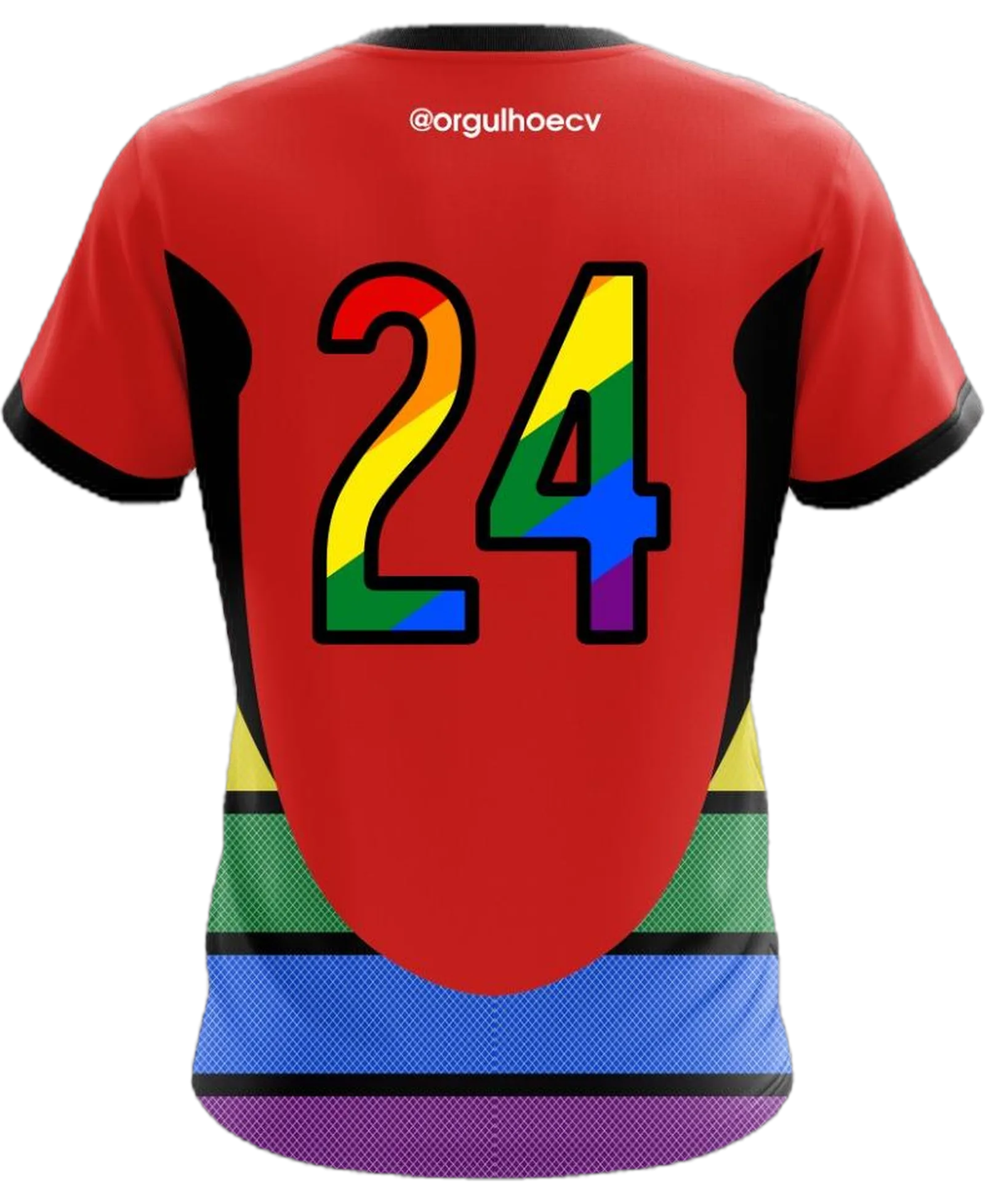 Camisa Especial Baba, vista de costas com o número 24
